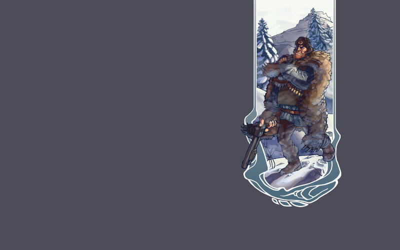 frosty warrior in winter