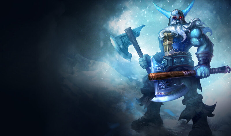 frosty warrior with axes
