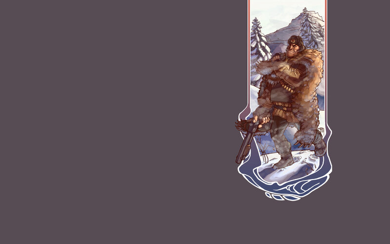 frosty warrior with rifle