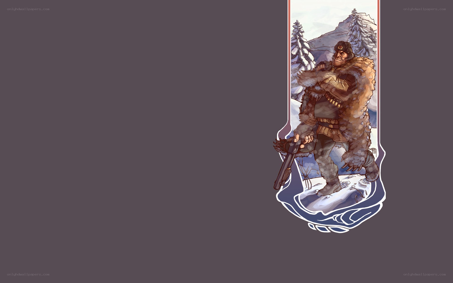 frosty warrior with rifle