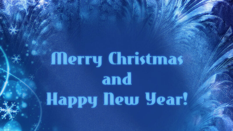 Frosty Window with Snowflakes — Blue