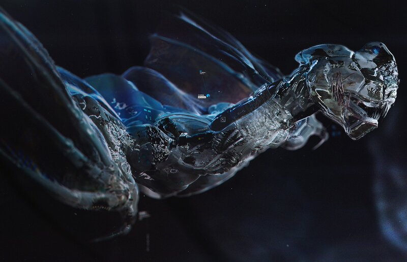 Frozen Alien Creature — Blue