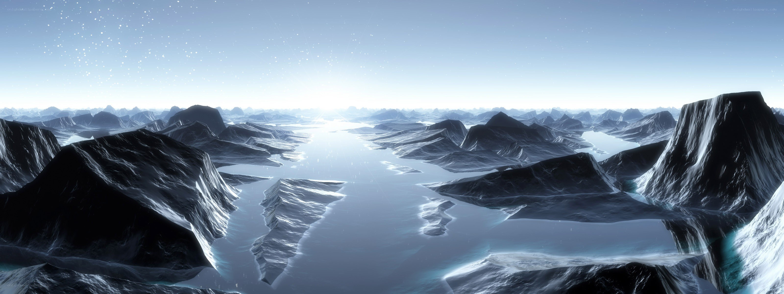 frozen alien landscape