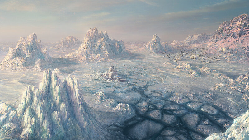 frozen alien landscape