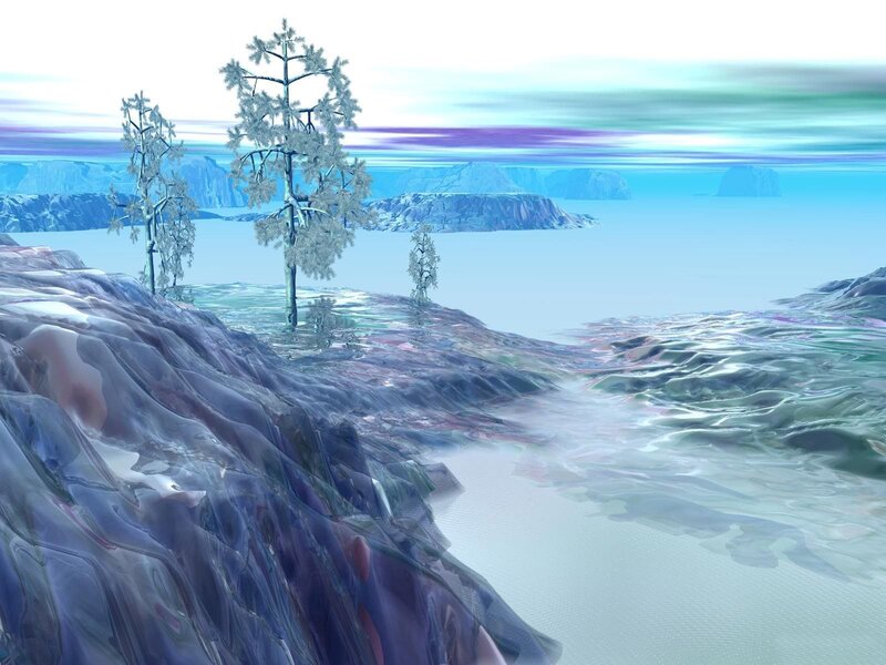frozen alien landscape