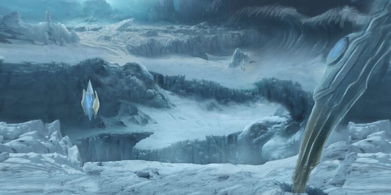 frozen alien landscape