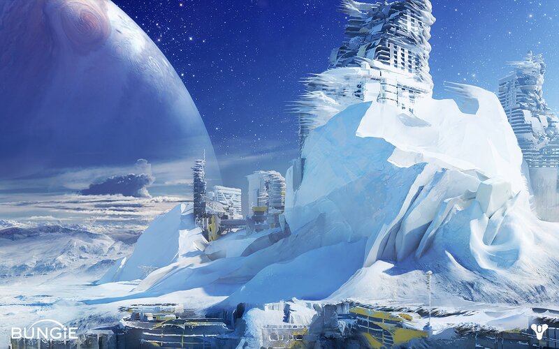 frozen alien landscape