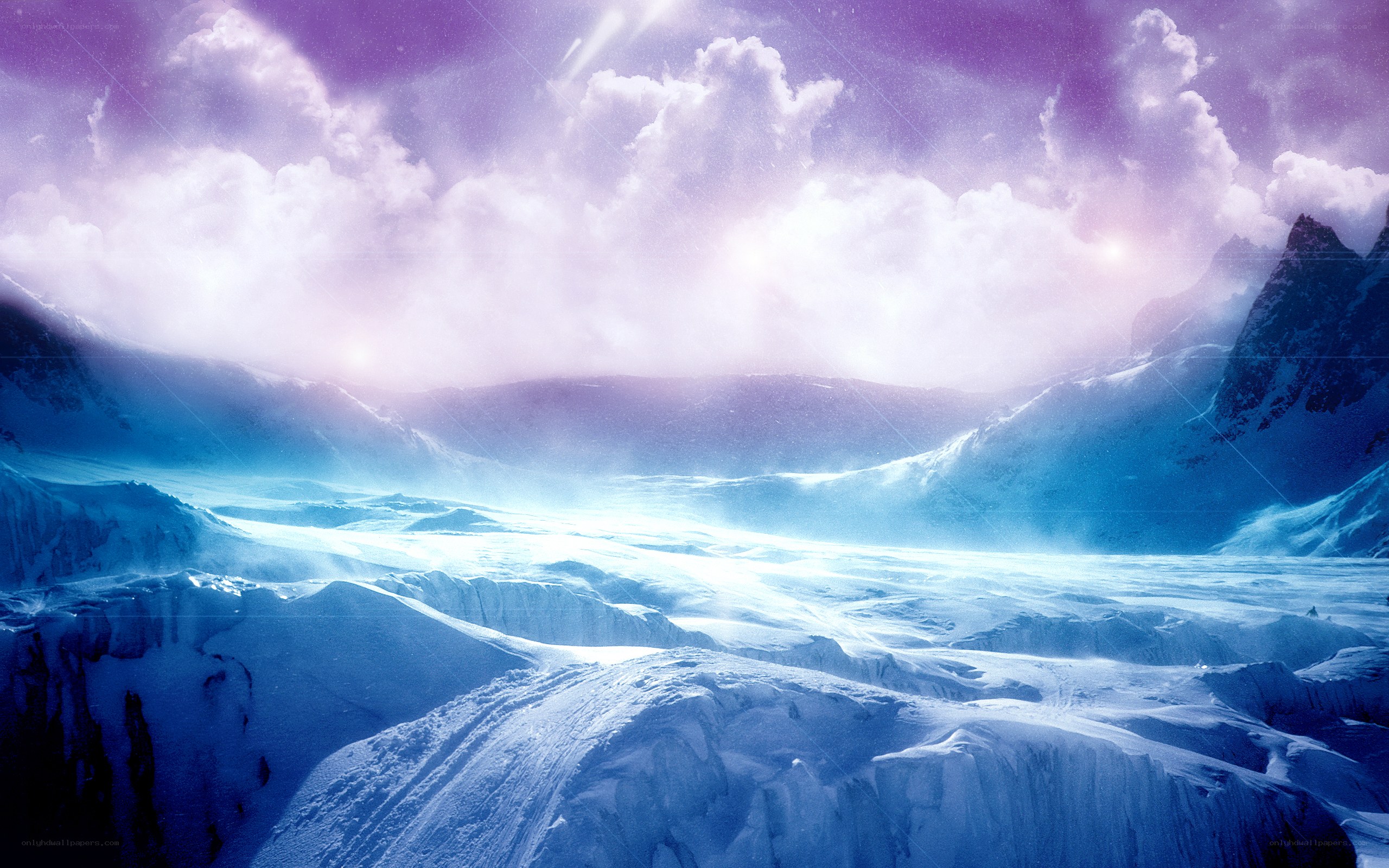 frozen alien landscape