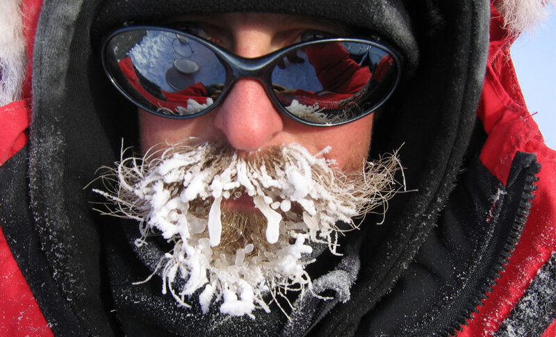 frozen beard in winter