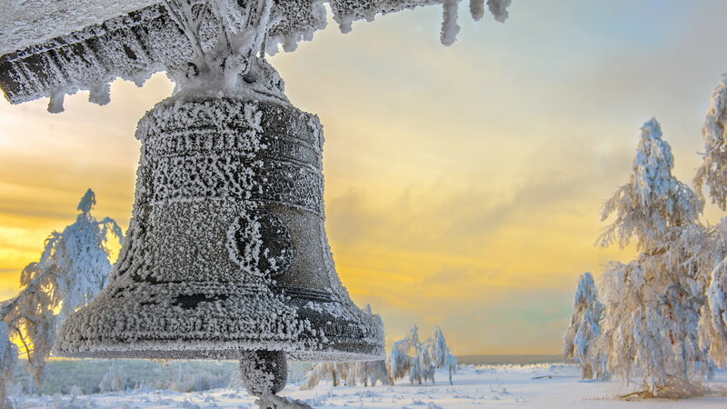Frozen Bell in Winter