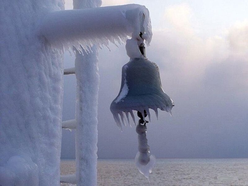 Frozen Bell on Ship