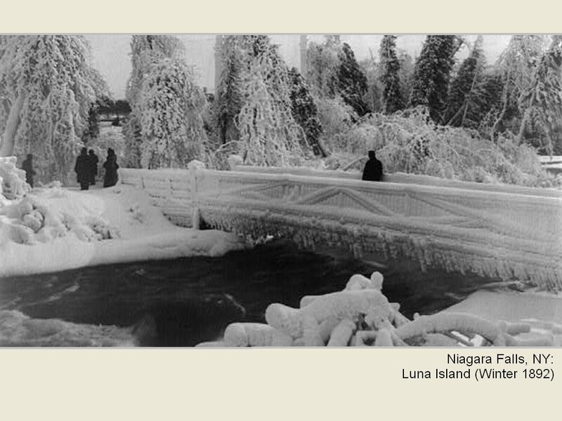 Frozen Bridge in Snow