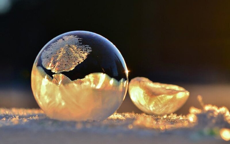 Frozen Bubbles on Ground