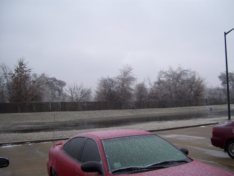 frozen car in winter