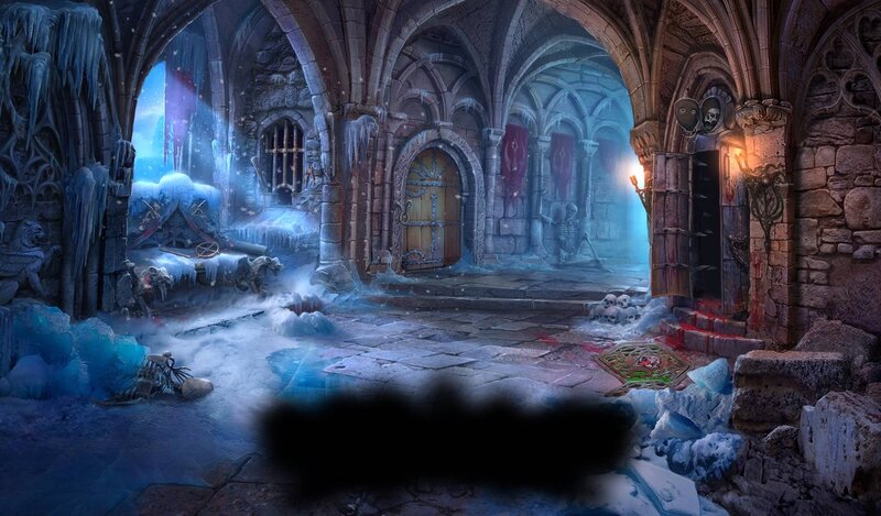 Frozen Castle Corridor — Blue