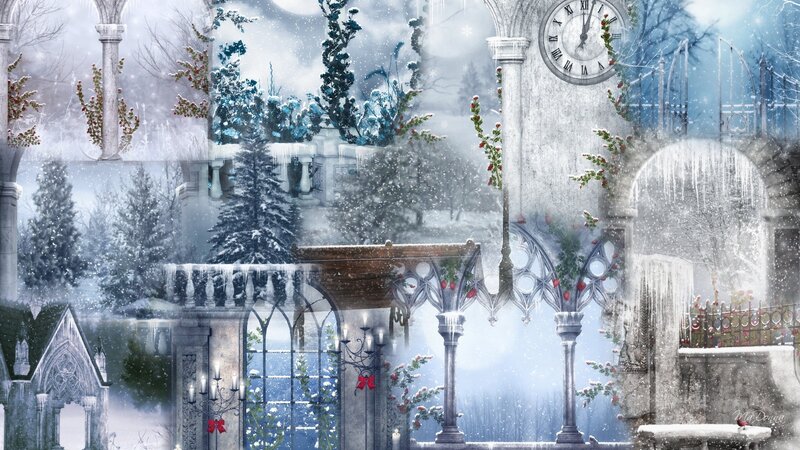 Frozen Castle Courtyard