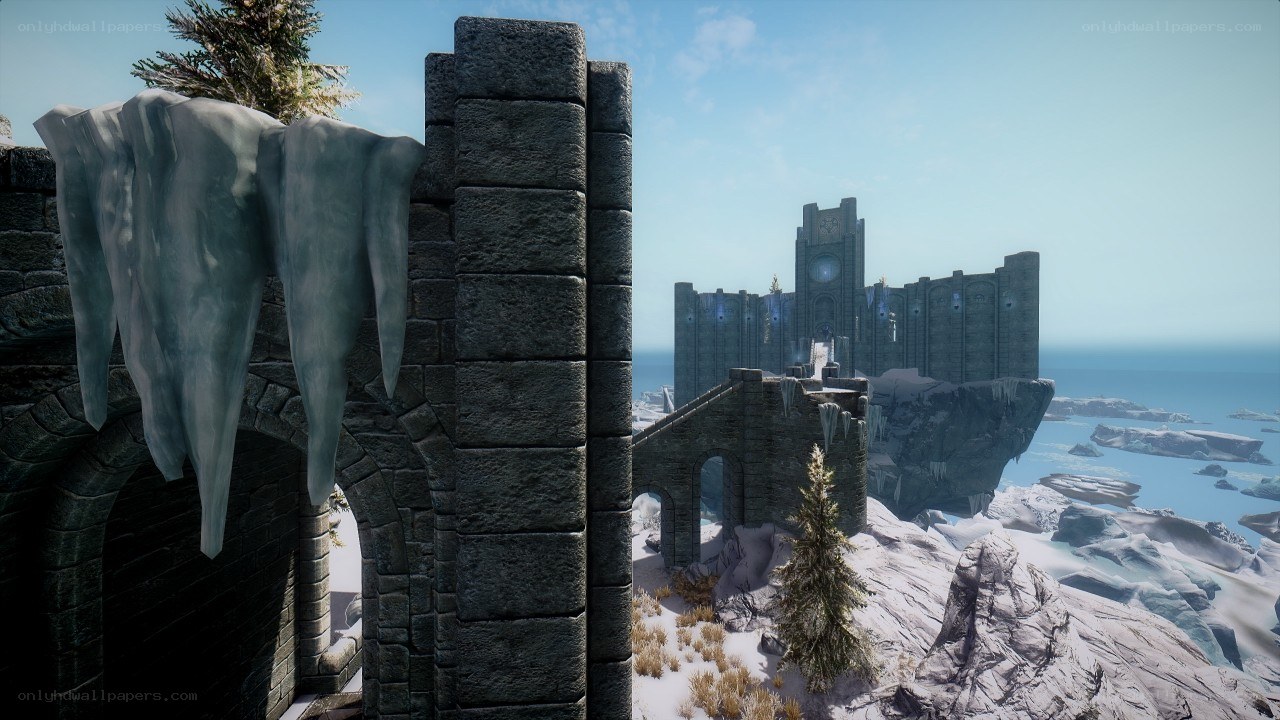 frozen castle ruins
