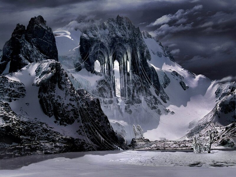 Frozen Cathedral in Mountains