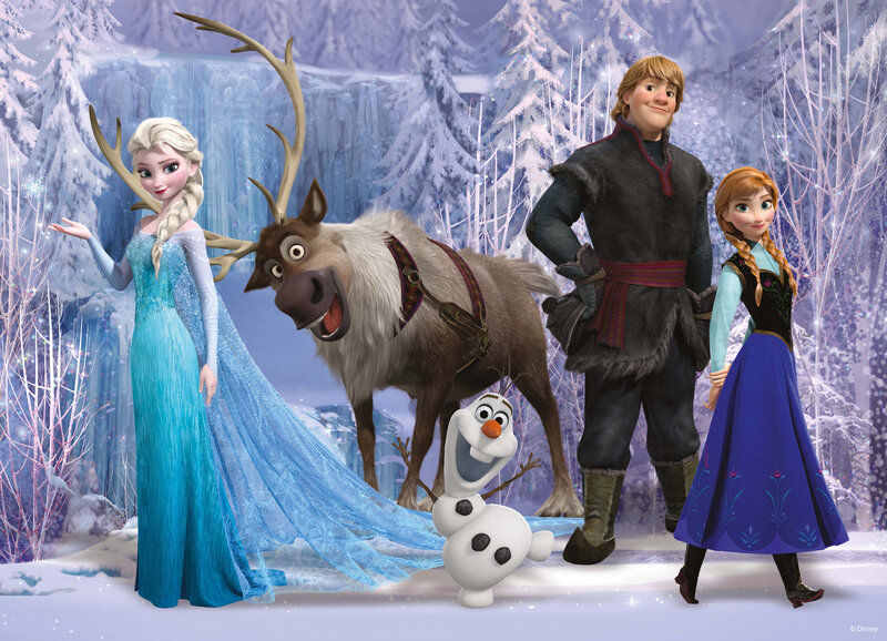 Frozen Characters in Snow — Blue