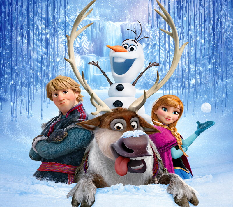 Frozen Characters in Snow