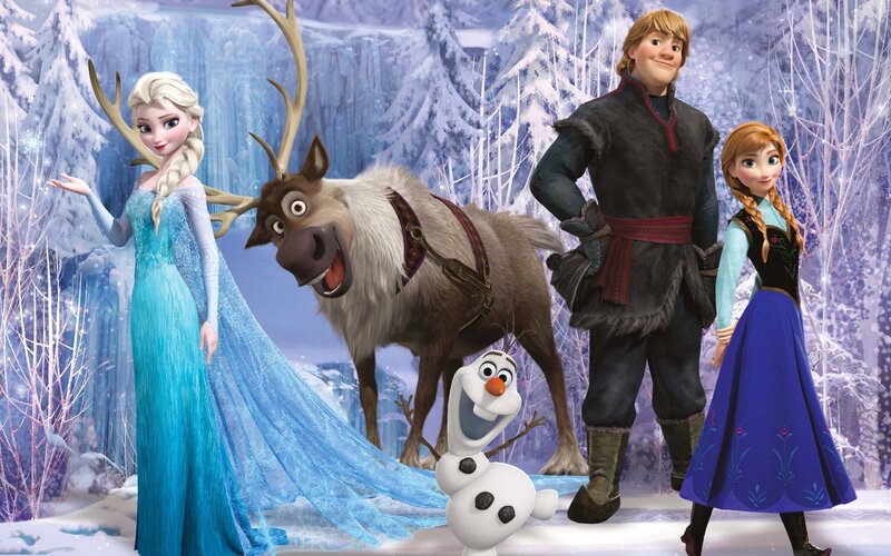 Frozen Characters in Winter — Blue