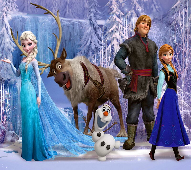 Frozen Characters in Winter