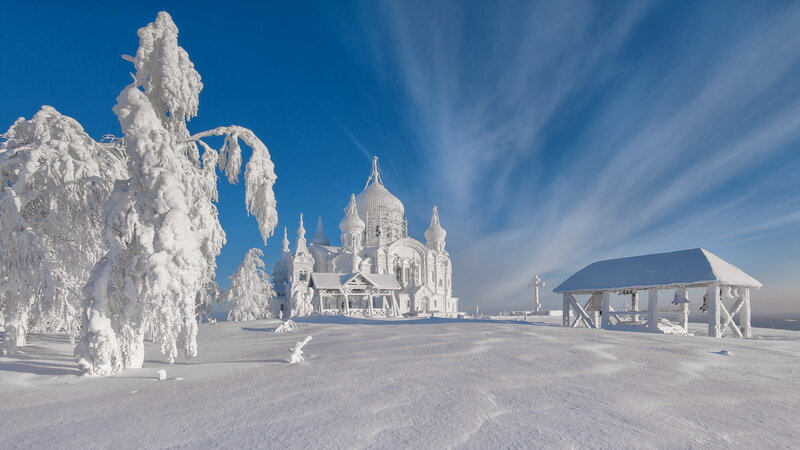 Frozen Church on Mountain