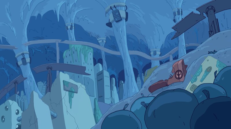Frozen Cityscape — Blue, Cold, Desolate