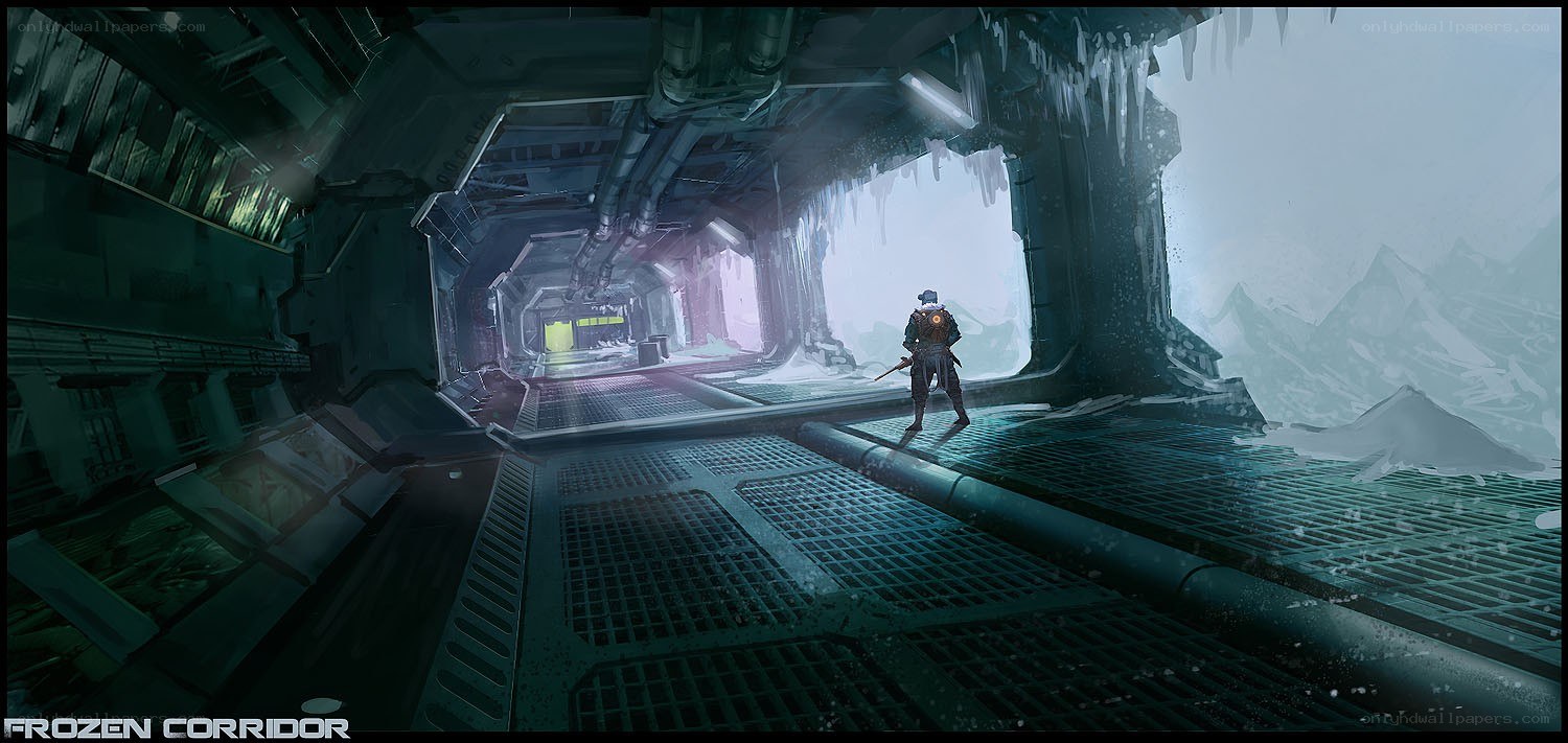 frozen corridor concept art
