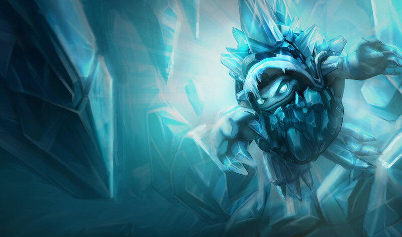 frozen creature in ice cave