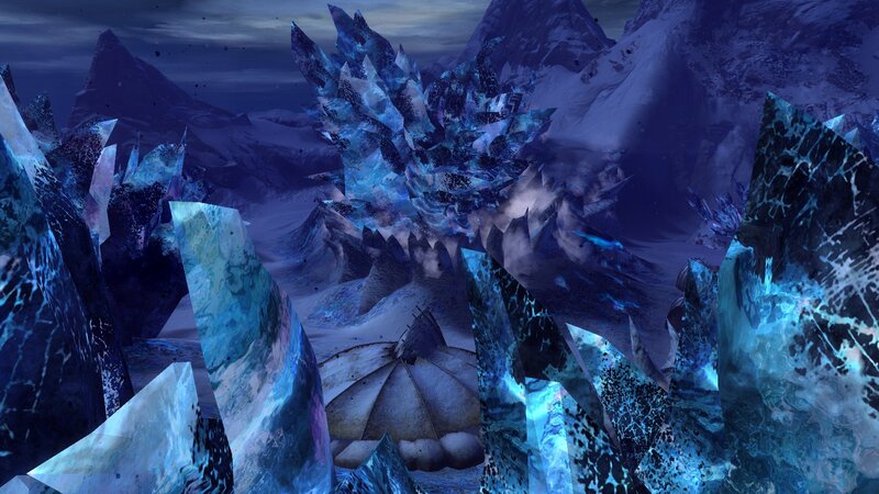 frozen crystal landscape