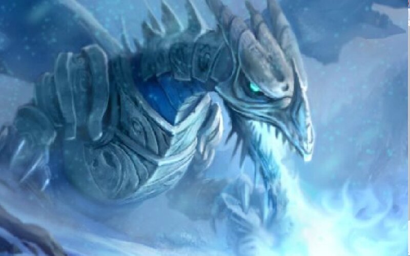 Frozen Dragon Creature — Blue