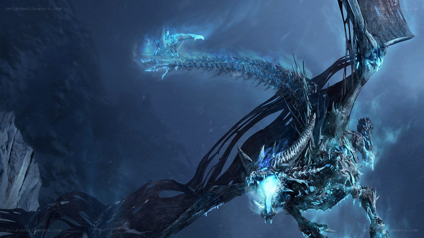 frozen dragon in dark cavern
