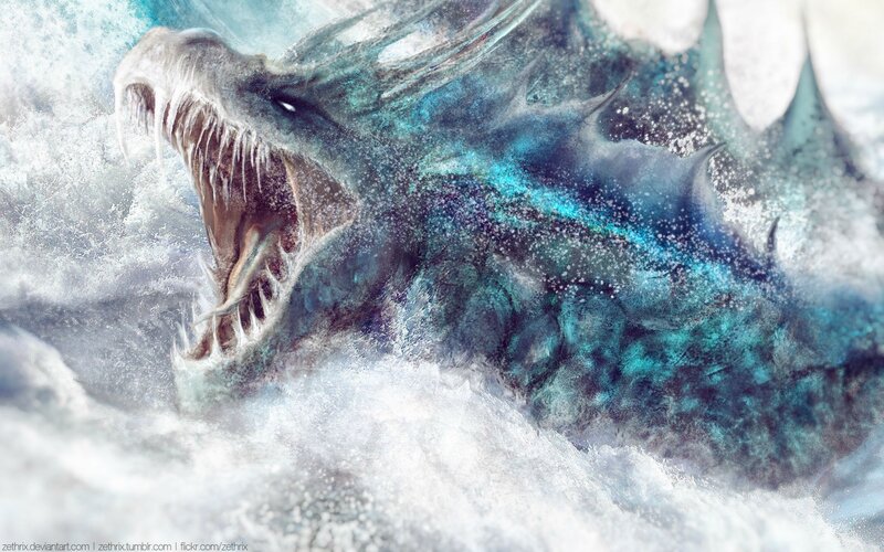 Frozen Dragon in Ice