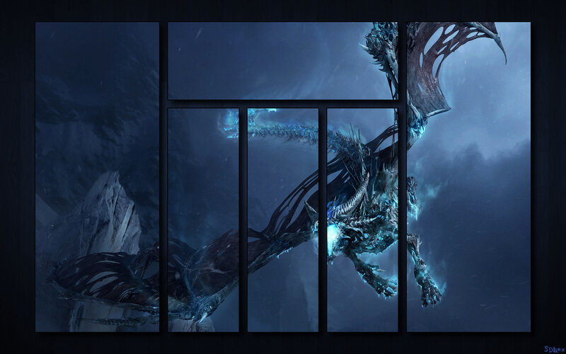 frozen dragon in storm
