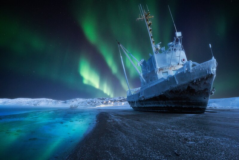 Frozen Fishing Boat
