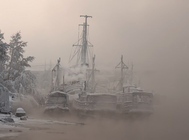 Frozen Fishing Boats