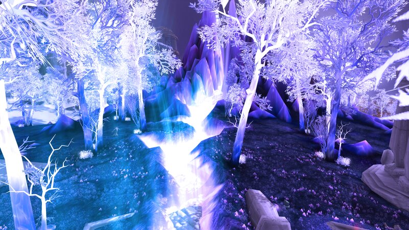 Frozen Forest Landscape — Blue