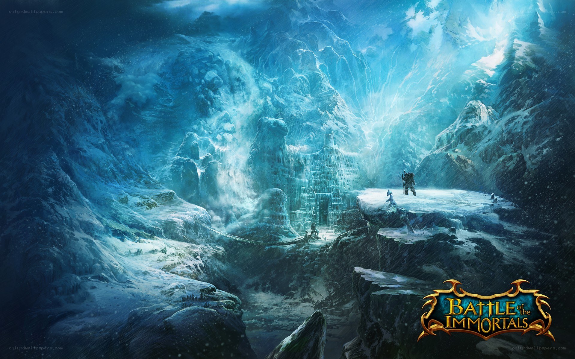 frozen fortress in icy mountains