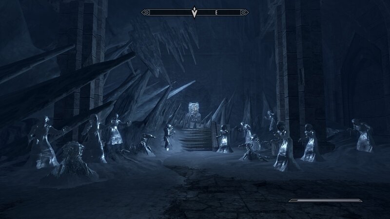 frozen ghost warriors in dungeon