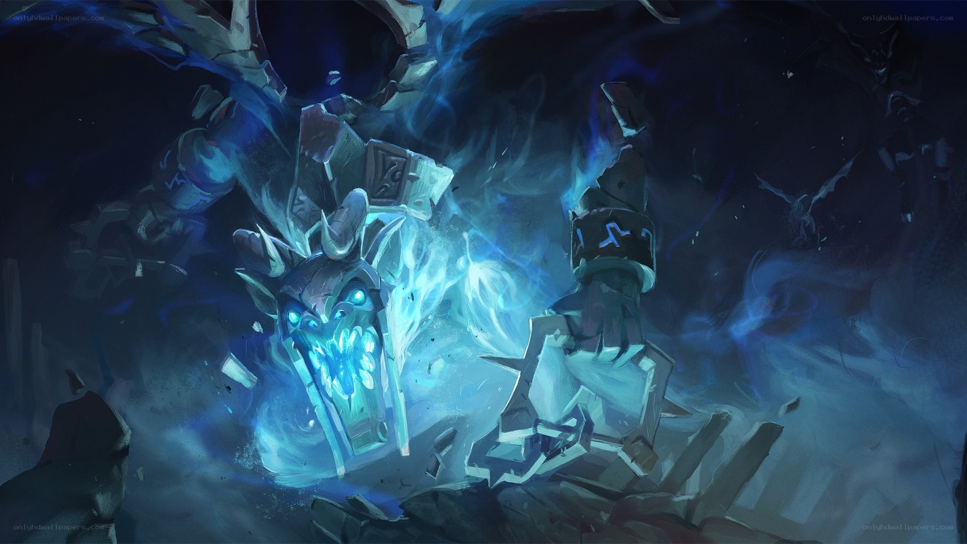 frozen golem in battle