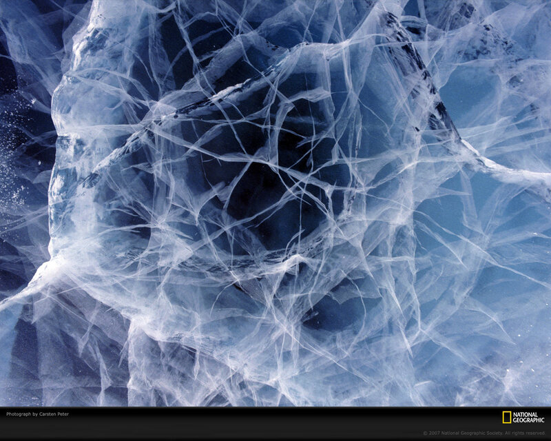 Frozen ice patterns