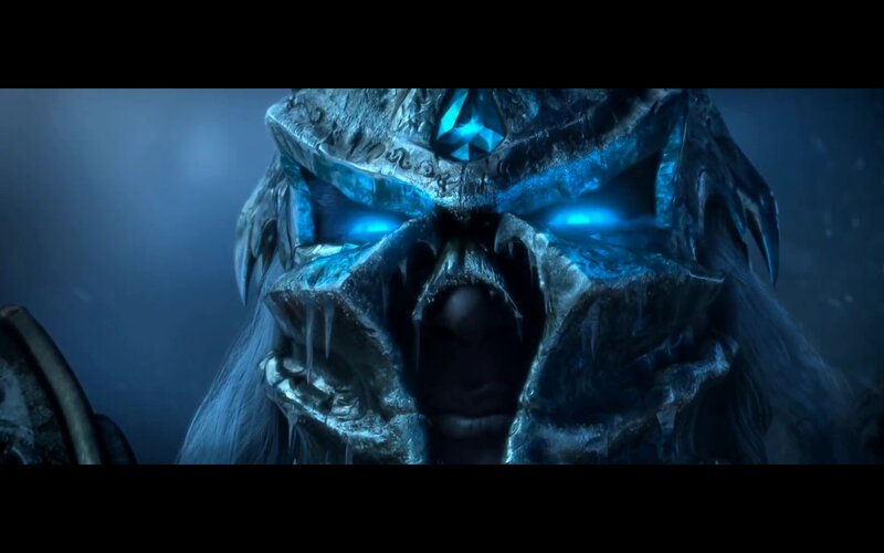 frozen king with glowing eyes
