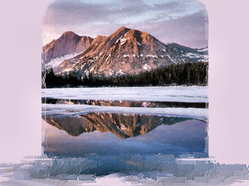 Frozen Lake and Mountain