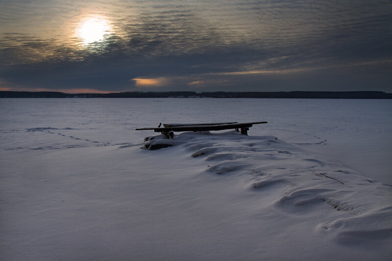 Frozen Lake Bench