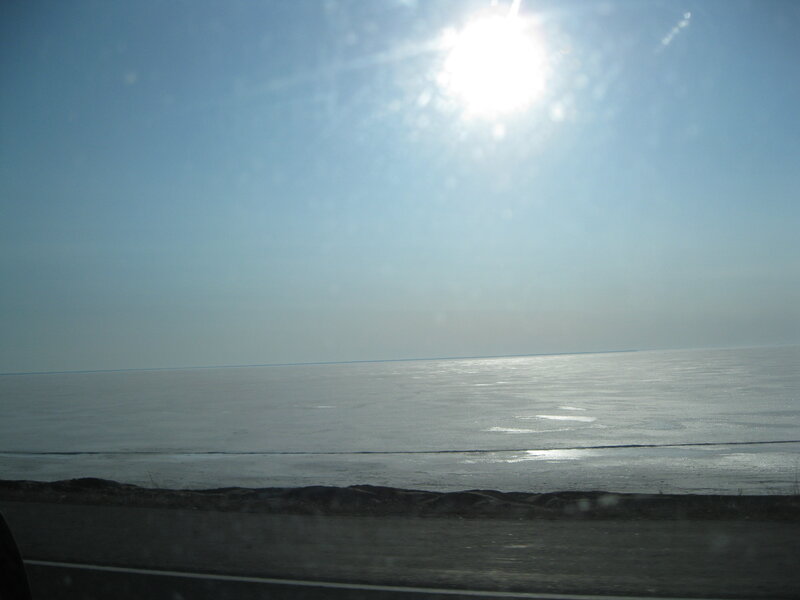 Frozen Lake from Car