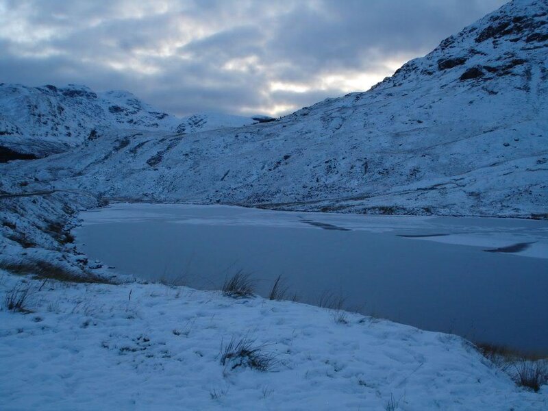 Frozen Lake in Mountains — Blue, Cold