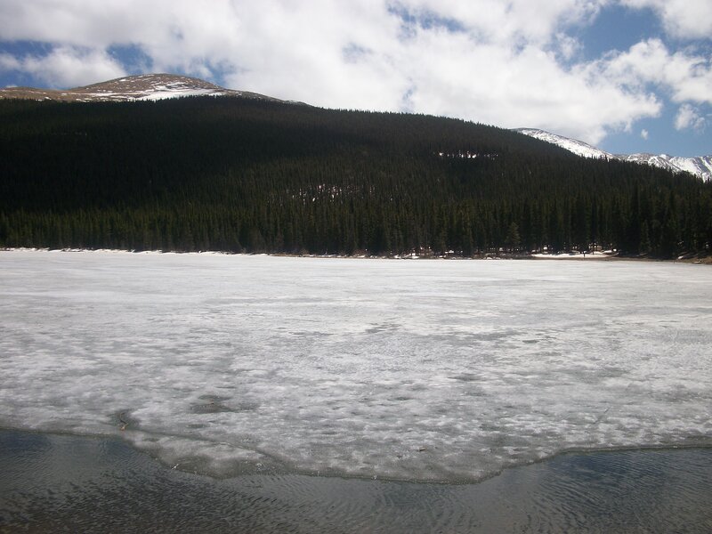Frozen Lake in Mountains