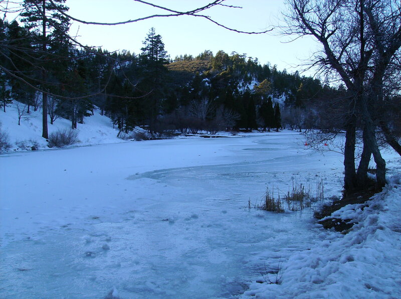 Frozen Lake in Winter — White