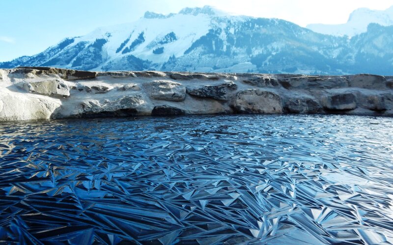 Frozen Lake Surface — Blue, Cold